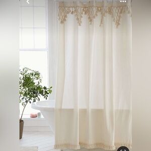 URBAN OUTFITTERS Topanga Fringe Shower Curtain